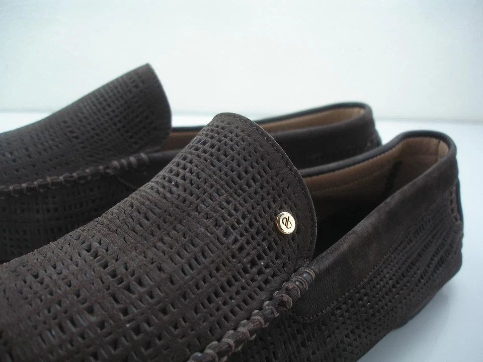 Men's UK 8.5 US 9.5 M Aldo Brué Brue Brown Leather Moccasin Driving Driver Shoes - Image 4 of 4