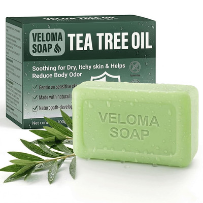 Veloma Antifungal Soap,Veloma Soap,Soothing Tea Tree & Eucalyptus, Deep Pore Cle