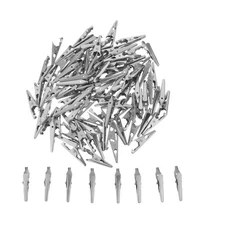 100 Pcs Small Metal Clips Spring Clamps for Secure Merchandise Display