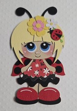 Ladybug Girl Blonde Hair 2. Scrapbook, Card Making Paper Piecing