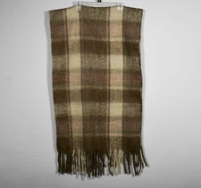 Steve Madden Oversized Green Plaid Blanket Scarf/Shaw/Wrap One Size