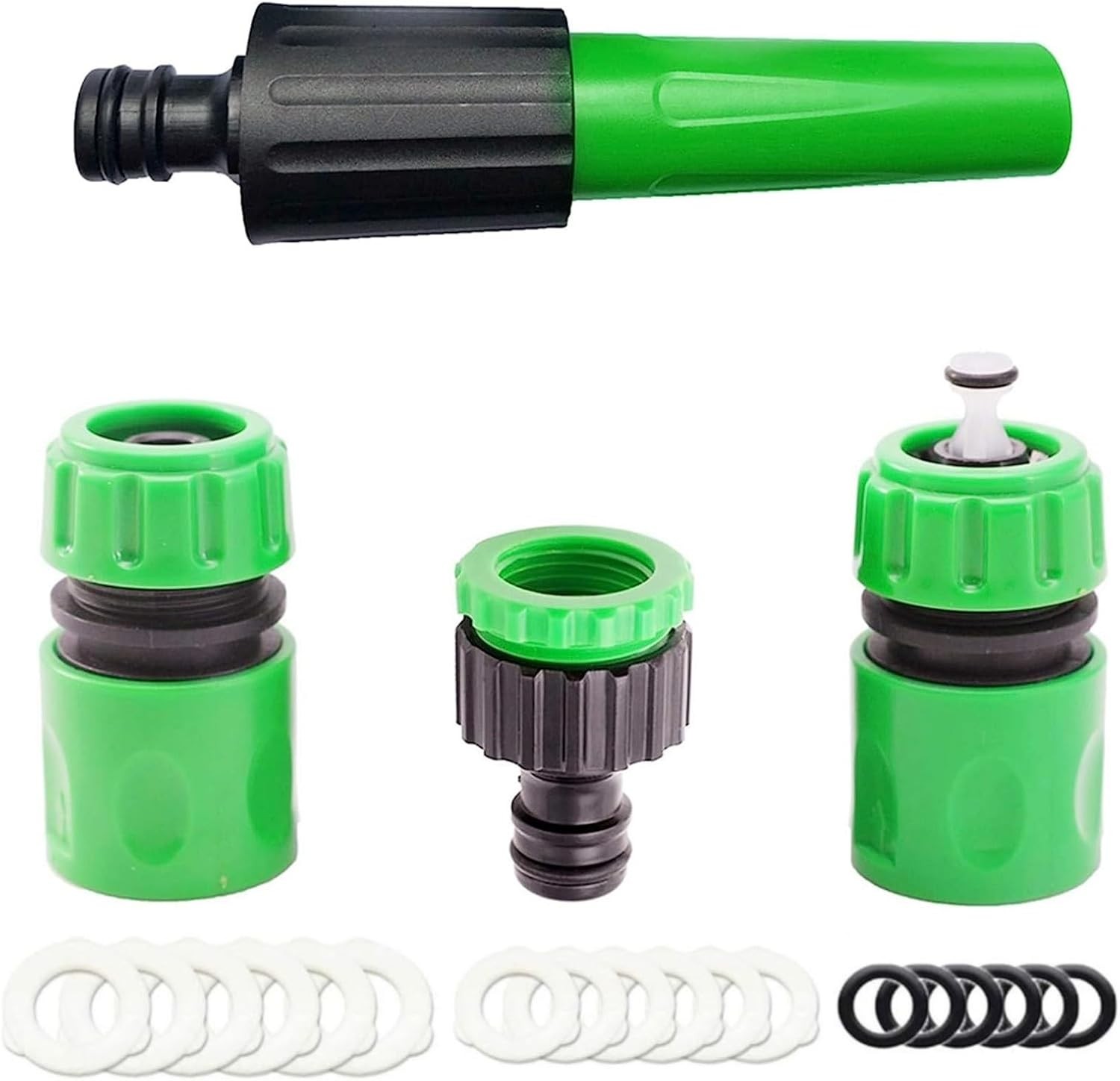 YAAVAAW Garden Hose Connectors Set - Hose Nozzle, Hose End & Waterstop Connecto