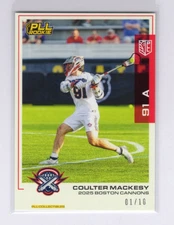 2025 Premier Lacrosse League Flagship PLL Red Parallel Coulter Mackesy 01/10 RC