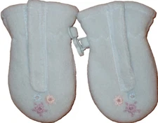 New Vintage 2002 Gymboree Blue Fleece Snow Angels Mittens Size 0-3-6-9-12 mo NWT