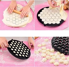 Cabilock 37 Mold Ravioli Maker Dumplings  Metal Mold - BLACK NEW