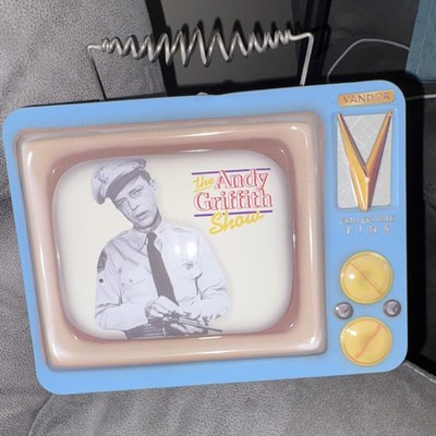 Vandor The Andy Griffith Show Collectible Tin Blue Beige Yellow Barney Fife TV