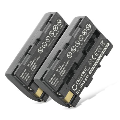 2x Akku für Sony DCR-PC4 Cyber-shot DSC-F55 DCR-TRV1VE CCD-CR1 (Ruvi) 1400mAh 