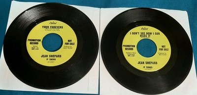 LOT of 2 Jean Shepard promo 45 Your Forevers / Coming, Enough Heart To Hurt ex