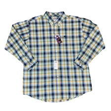 Cinch Mens Button Down Front Plaid Shirt Cowboy Western XXL 2XL Blue NWT New