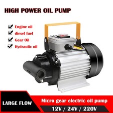 900W Self-Priming Gear Oil Pump 12V/24V/220V Portable Diesel Hydraulic Engine