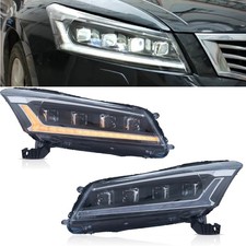 2vland For Honda Accord 8th Gen 2008-2012 Led Sequential Headlights Front Lamps