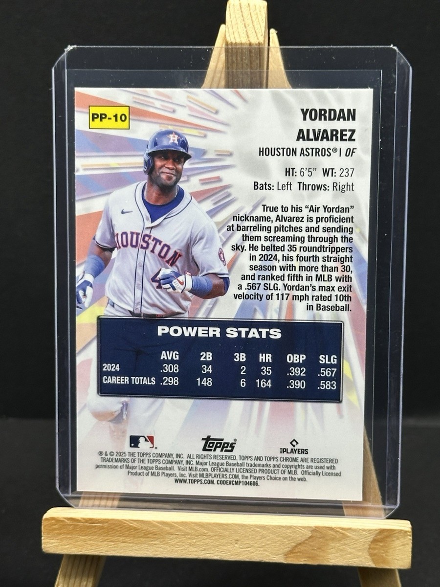 2025 Topps Chrome #PP-10 Yordan Alvarez Houston Astros Power