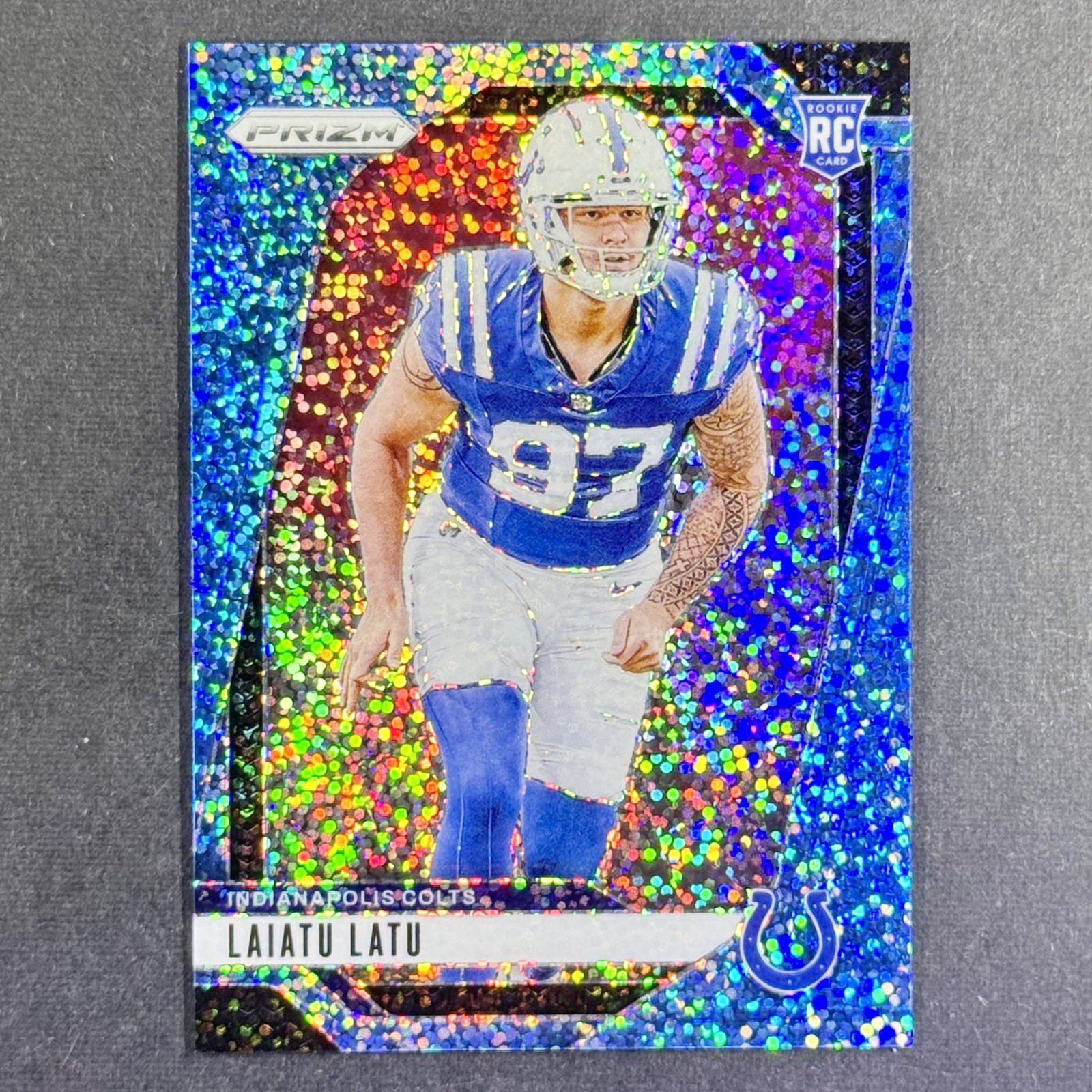 ROOKIE LAIATU LATU 2024 PANINI PRIZM #366 BLUE SPARKLE RC (COLOR MATCH) SP /96