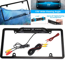 US License Plate Metal Frame Rear View Backup Camera CMOS HD LED Night Vision