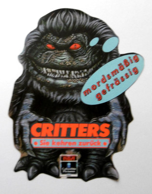 Werbe-Aufkleber Critters 2 Sie kehren zurück 1988 Horror-Film Columbia Video