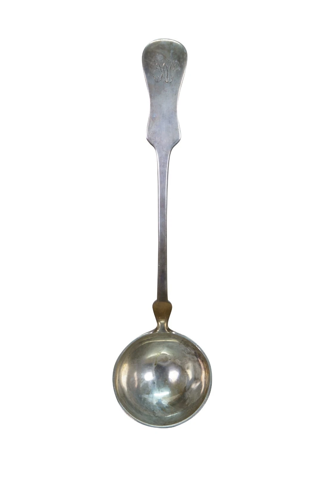 Antique Vienna Austria Josef Zemen 800 Silver Soup Serving Spoon Ladle 176g 12"