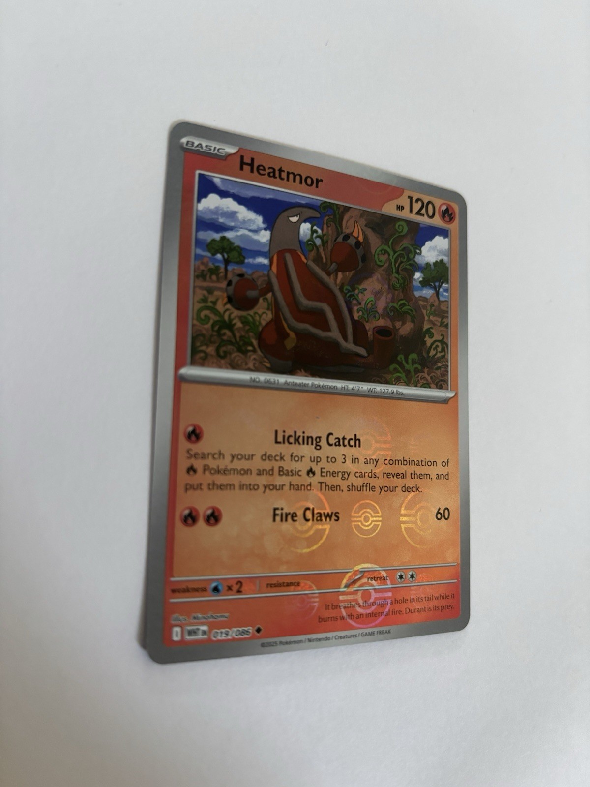 Heatmor Pokeball Holo 019/086 NM Pokémon White Flare Series