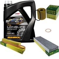 Mann Inspektionspaket 5L Mannol Longlife 504/507 5W-30 FüR Mini Mini Cooper One