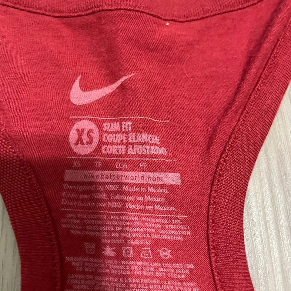 Camiseta sin mangas Nike Alabama Crimson Tide para mujer XS extra pequeña roja Foto 3 de 4