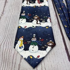 Hallmark Men's Winter Holiday Christmas Novelty Tie Frosty Snowman Neck-Tie