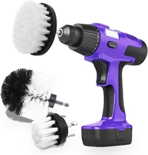 3PCS Car Detailing Drill Brush Set, Car Interior Power Scrubber Brush, Wheel Cle
