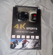 4K Sports Ultra HD DV Action Camera 16MP 4K Video Wi-Fi Water Resistant Black