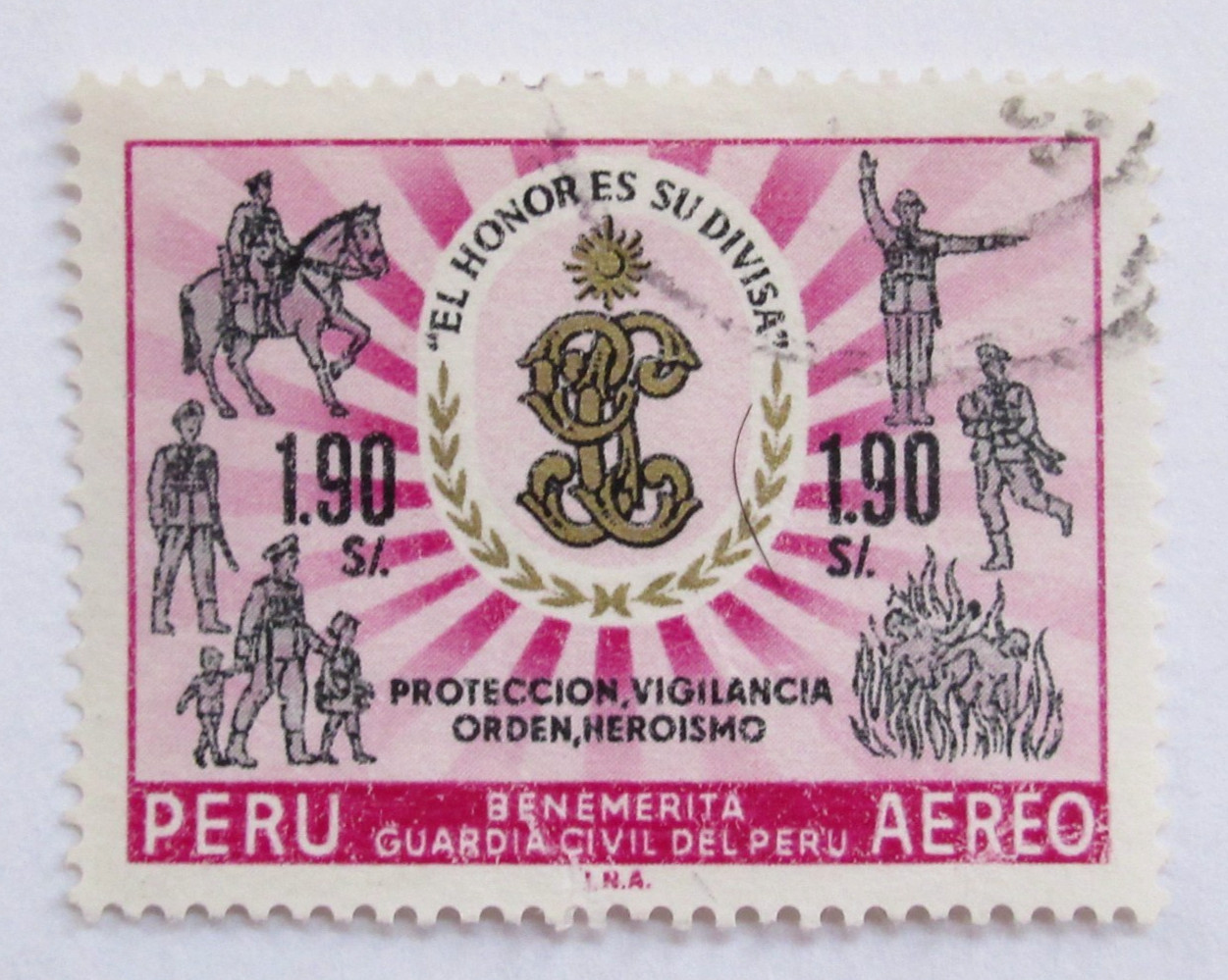 Peru Stamps Scott C204 Centenary of the Civil Guard 1966 Used
