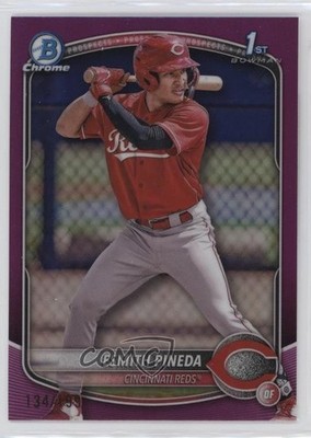2025 Bowman Chrome Prospects Fuchsia Refractor /199 Esmith Pineda #BCP-37 0vt8