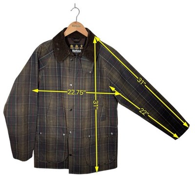 Barbour SL Tartan Bedale Wax Jacket Large Fits Medium Made in