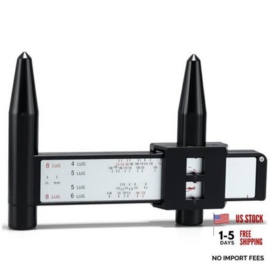  Pcs Wheel Stud Rim Bolt Pattern Measuring Tool PCD Ruler Wheel PCD Gauge Lug 1