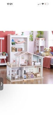 Einführungsangebot - Jumini Puppenhaus aus Holz - modernes offenes Puppenhaus mit