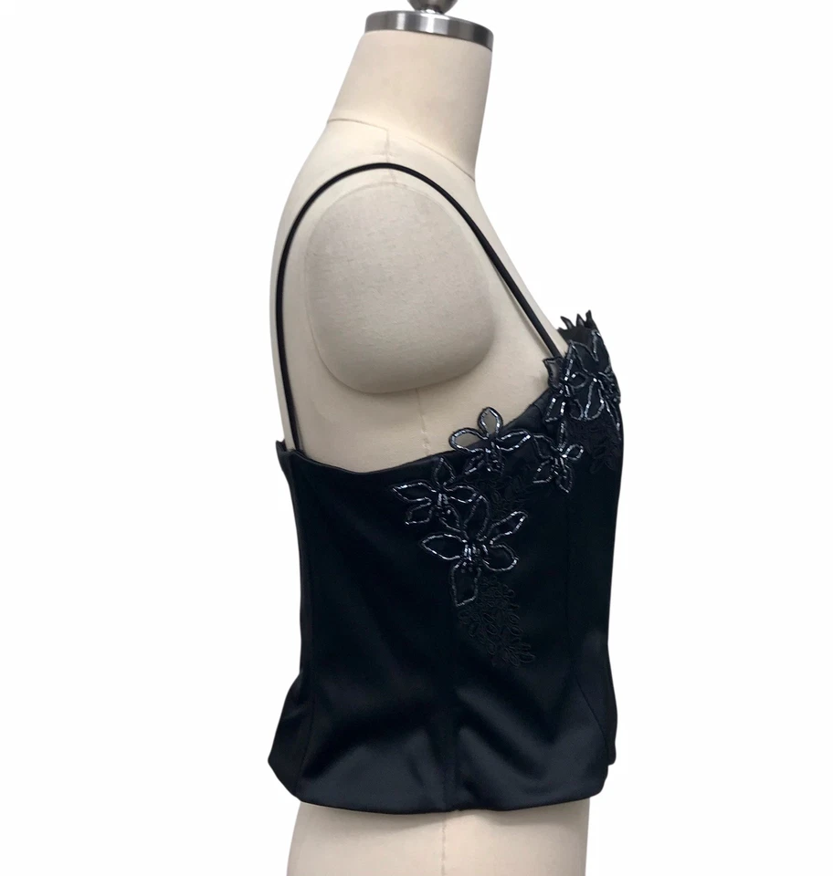 Top Bustier con Cuentas JS Collections Negro Años 90’s Y2K Corsé Whimsigoth Witchy Talla 12 Foto 3 de 4