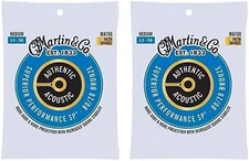 Authentic Acoustic Guitar Strings, Superior Performance Medium 13-56, 80/20 Bron