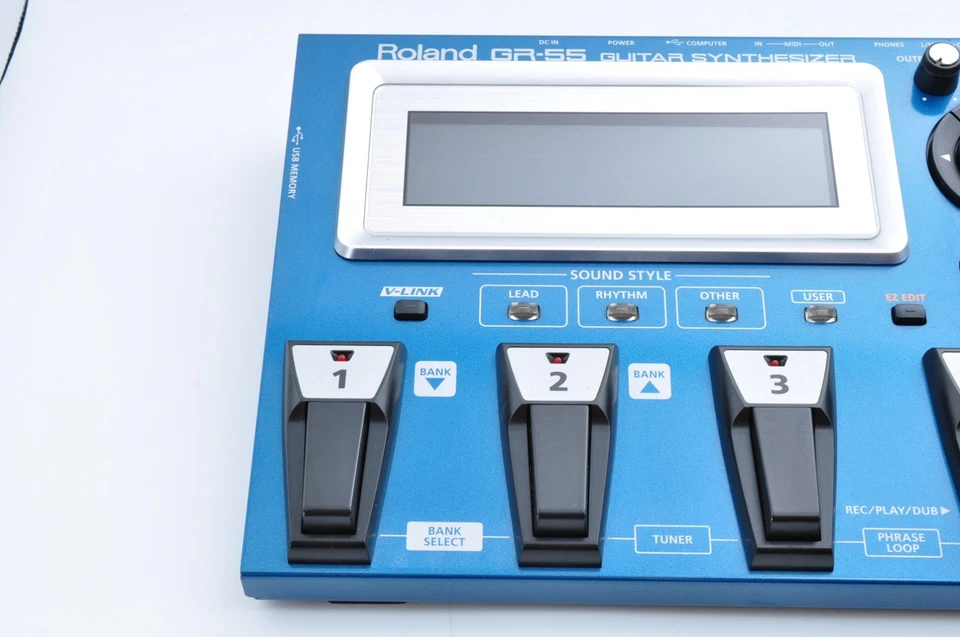 Roland GR-55 Guitar Synthesizer Blue 2011 w/Adapter Working Z4A4538 - Image 3 of 4