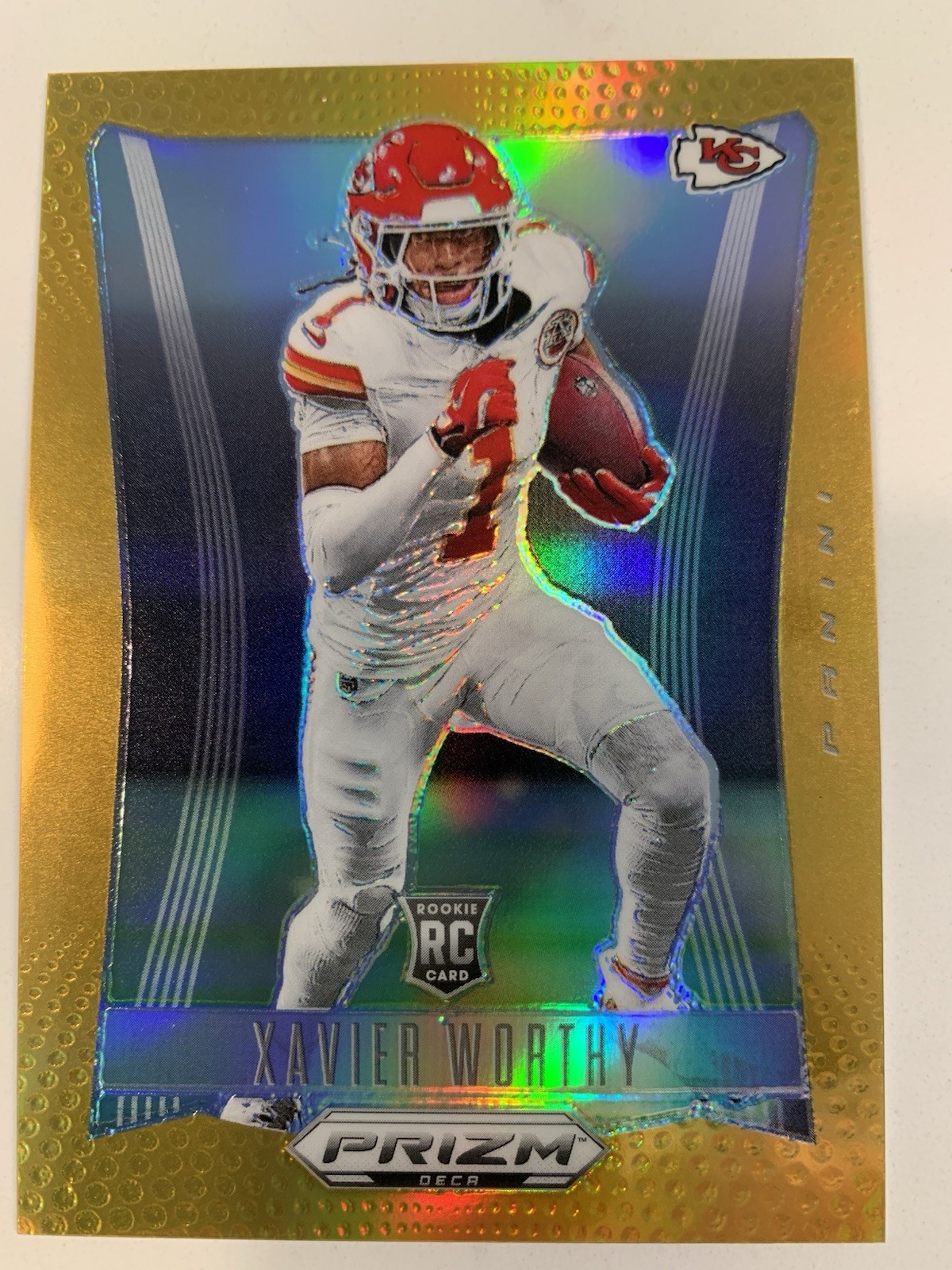 2024 Panini Prizm Deca XAVIER WORTHY RC TRUE GOLD # 2/10 Chiefs Rookie #158