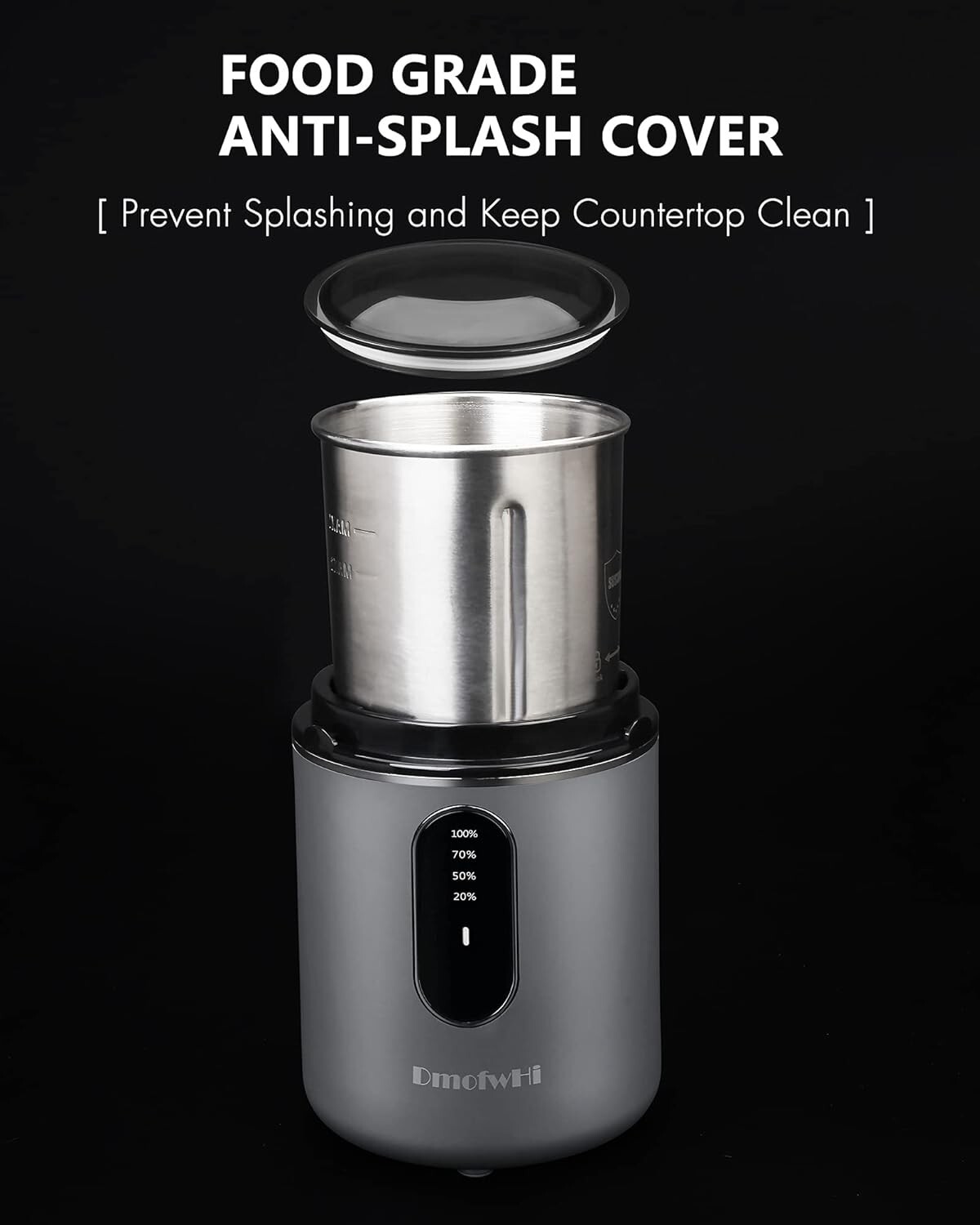 Cordless Coffee Grinder Electric, Dmofwhi USB Rechargeable Coffee Bean