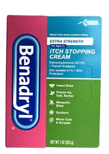 Benadryl Cream EXTRA Strength ANTI-ITCH CREAM 1oz --