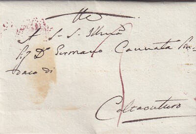 14250-KINGDOM OF THE TWO SICILIES, PREF., FROM PALERMO TO CALTAVUTURO to Germano Cannata