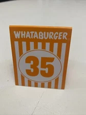 Number 35 Whataburger Table Number Tent