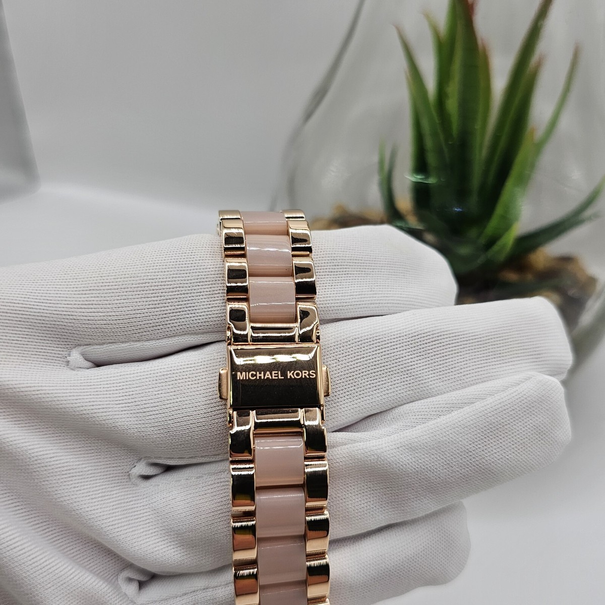 NEW MICHAEL KORS MK6066 WOMENS WATCH ROSE GOLD STRAP GOLD STRAP