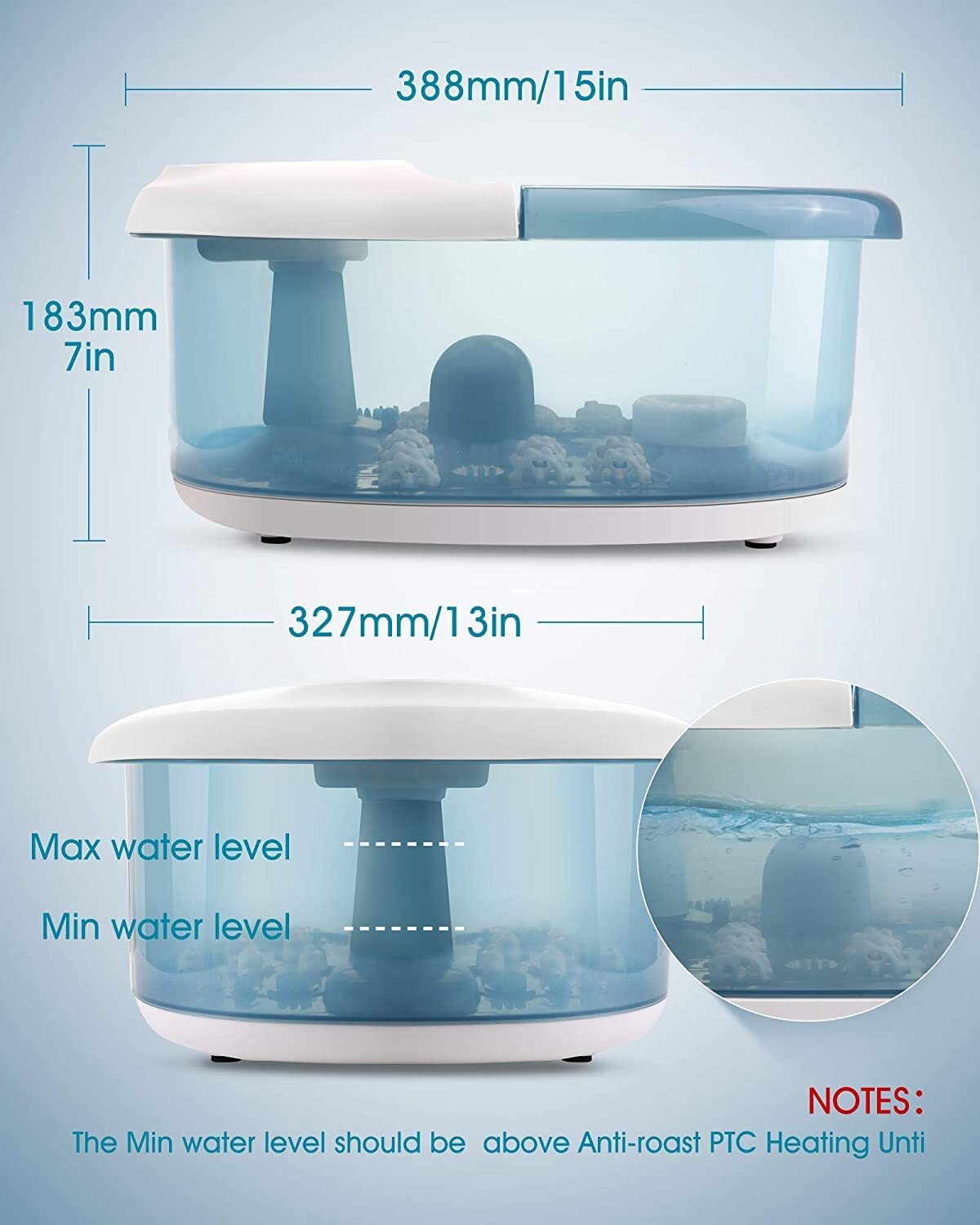 Foot Spa Bath Massager Heat Soaker Massage Bubble Roller Deep Soak, X Large Feet