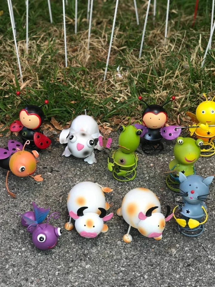 24 piezas DIVERTIDOS palos de metal para jardín de estacas de jardín Foto 3 de 4