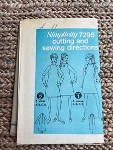 1960's Vintage Simplicity Sewing Pattern 7295 Jr Dress in 2 Lengths Sz 11 FF
