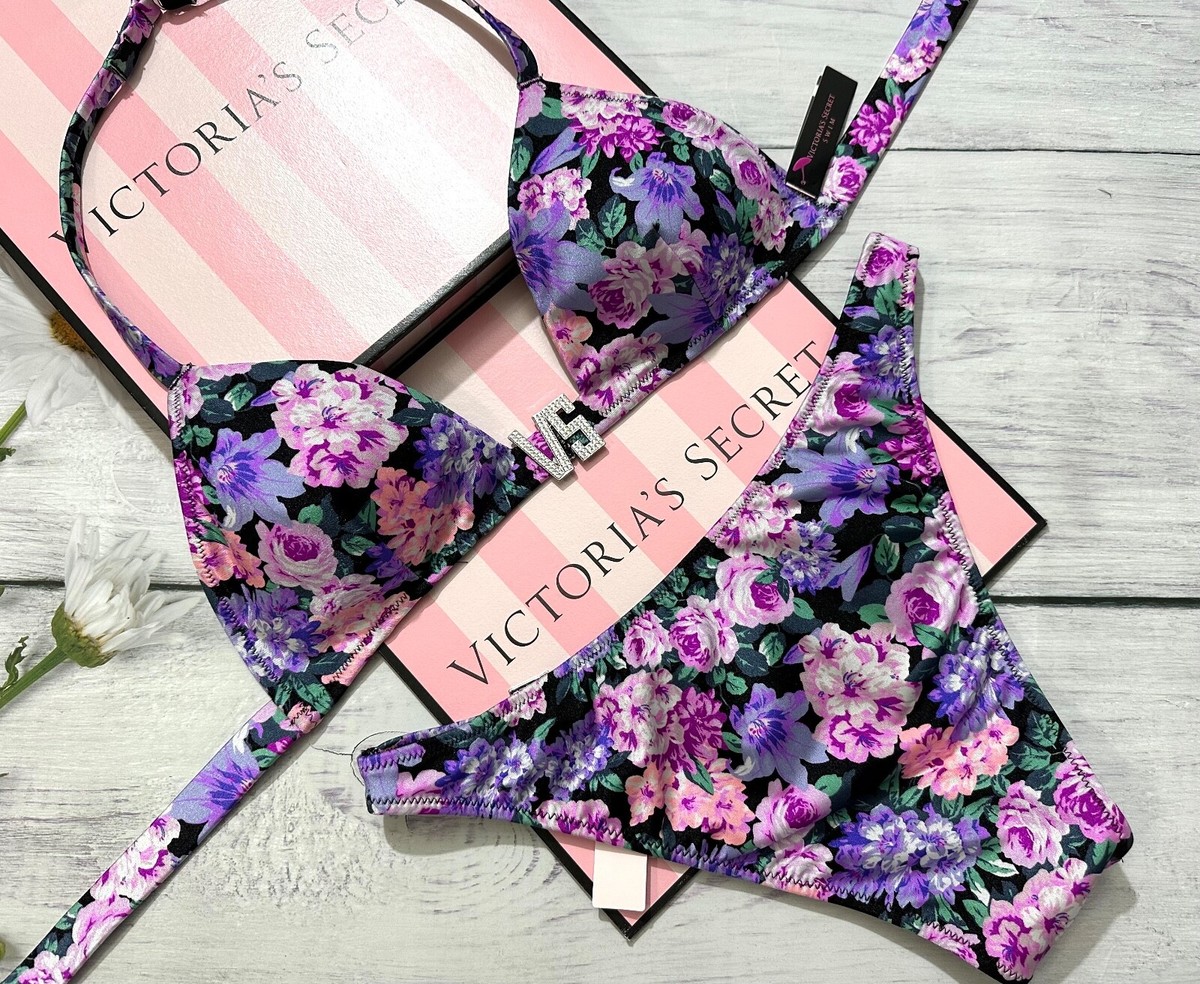 Victoria's Secret Swim VS Shine Hardware Bikini Swim Brazilian Set