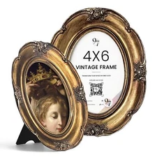 4X6 VINTAGE PICTURE FRAME ORNATE GOLD FRAME 4X6 ANTIQUE PHOTO FRAME 4X6IN RUSTIC