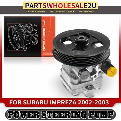 Power Steering Pump w/ Pulley for Subaru Impreza H4 2.0L 2002 2003 34430FE002