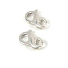 2 Infinity Lobster Clasps Sterling Silver Chain Parts