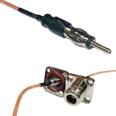 RG316 AM/FM MALE to N Female Flange O-Ring RF Cable Rapid-SHIP LOT