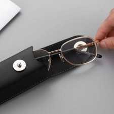 New Soft Leather Belt Wearable Glasses Storage Box Carrying Cases Glasses Case