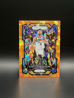 2023-24 Panini Prizm #218 Nickeil Alexander-Walker Orange Cracked Ice Prizm